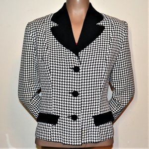 Gino Cappeli Collection Houndstooth Jacket Sz 4